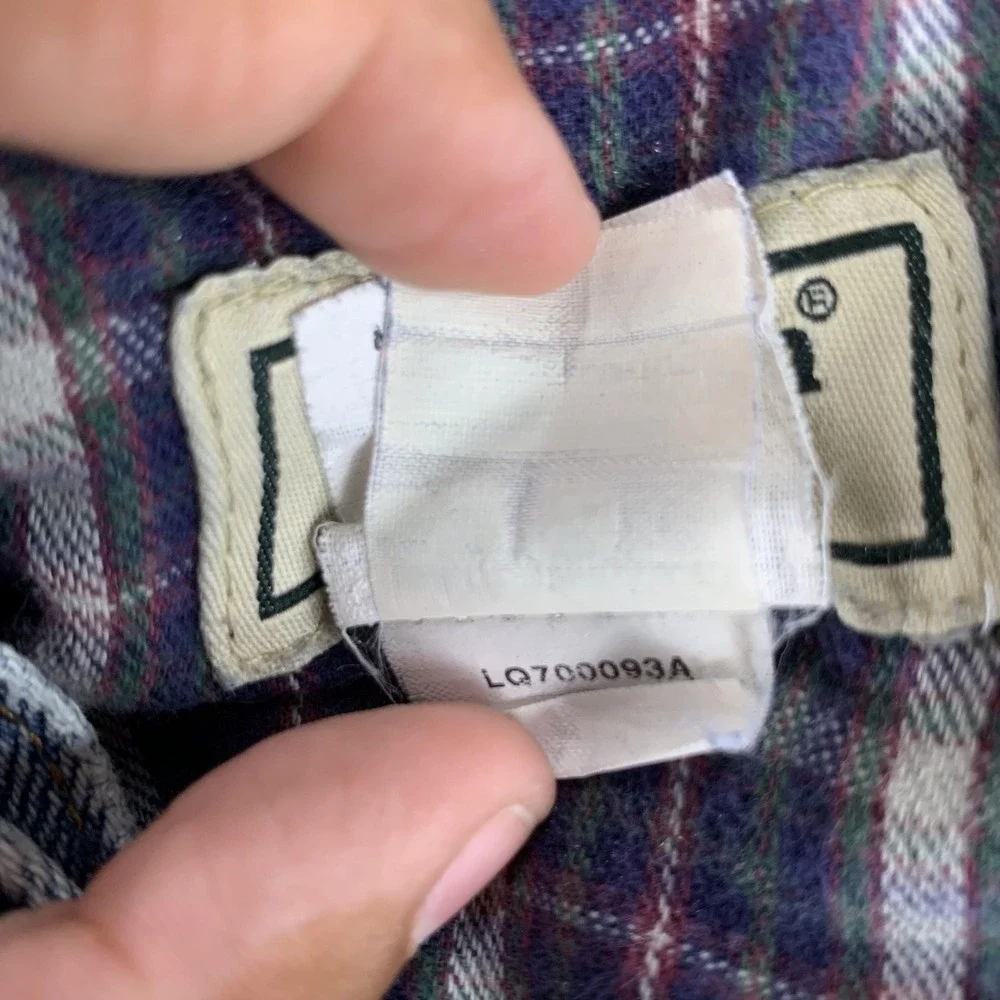 VTG LL Bean Double L Jeans Men 36x31 Plaid Flannel Lined Natural Fit Denim‎ Work